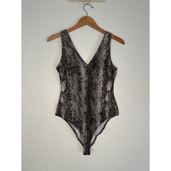 Abound Snakeskin Bodysuit Size Large Tank Nordstrom Y2K Date Night Going Out - Picture 1 of 3